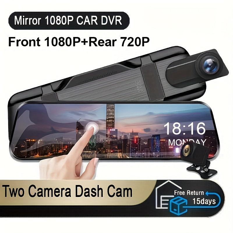 1080P přední a 720P zadní palubní kamera s dotykovou obrazovkou