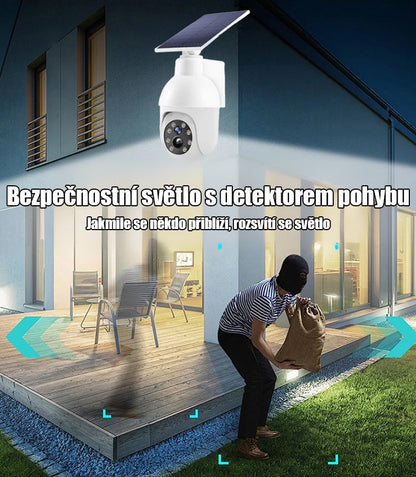 【360° panoramatický pohled / Bez potřeby Wi-Fi】Simulovaná monitorovací kamera pouliční osvětlení