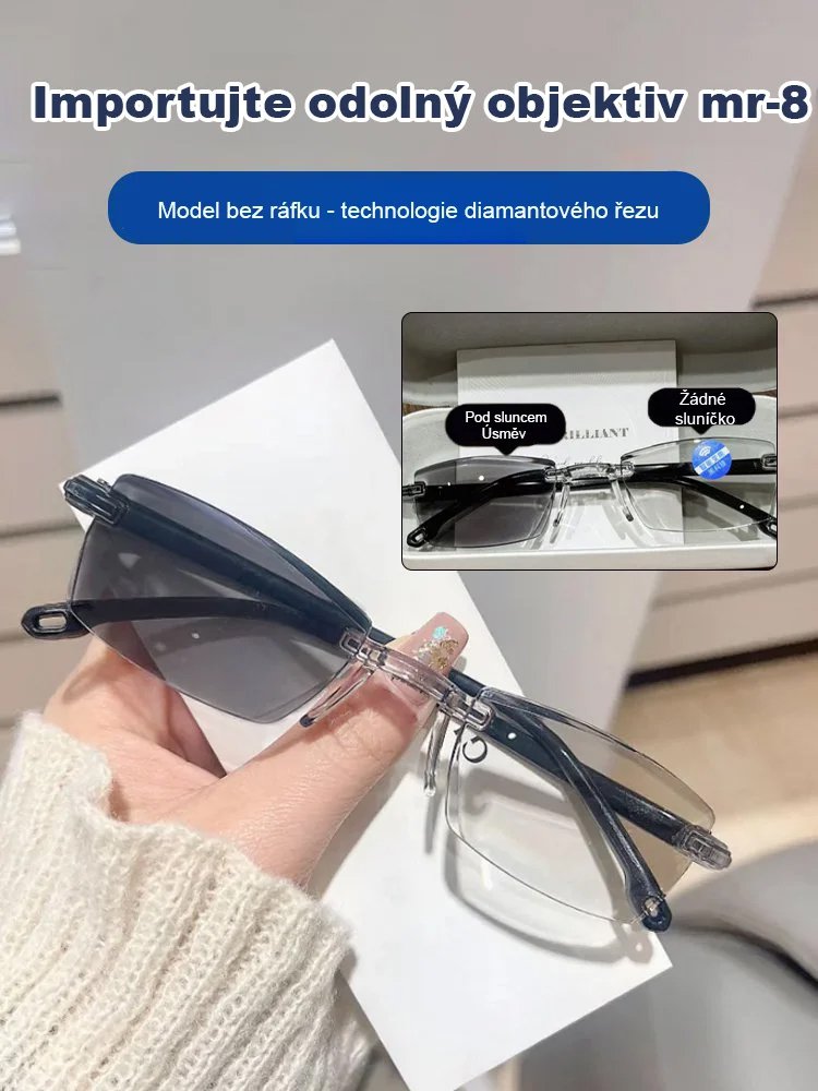 Brýle na čtení měnící barvu proti modrému světlu