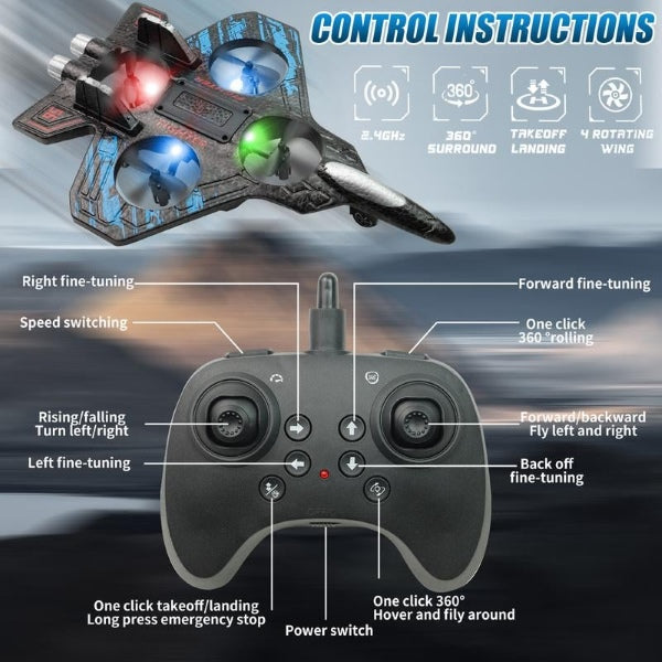 LED stíhací tryskové letadlo dron | FLYTOR