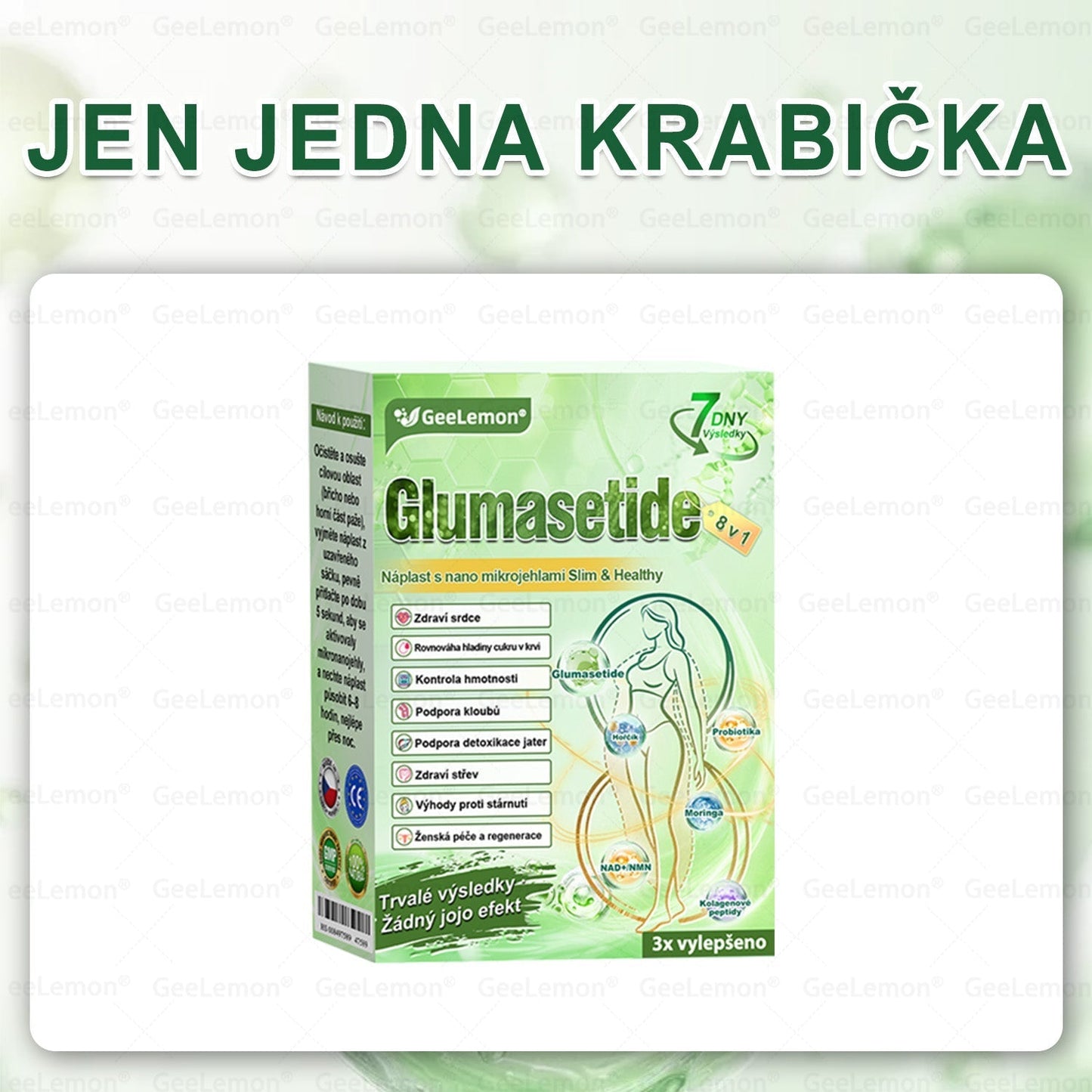 🌿🌿Doporučeno Fakultní nemocnicí Motol ·  Oficiální prodejna BENU | 🎁 𝐆𝐞𝑒𝑙𝑒𝐦𝐨𝐧® Glum𝐚𝐬𝐞tide 8 v 1 – Zeštíhlující nano mikrojihlový náplast 🇨🇿 Jen 1× denně ✅ Viditelné změny za 7 dní – na obezitu, kardiovaskulární zdraví, diabetes a kloubní problémy