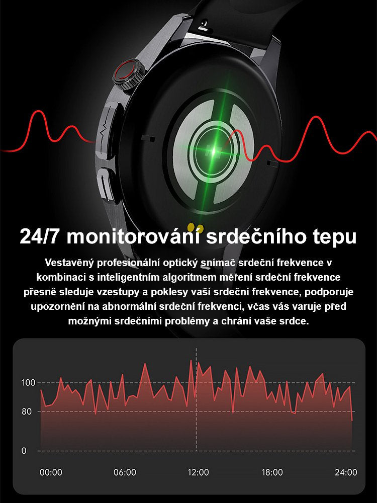 Ocelový náramek Watch6 Pro hodinky na měření hladiny cukru v krvi