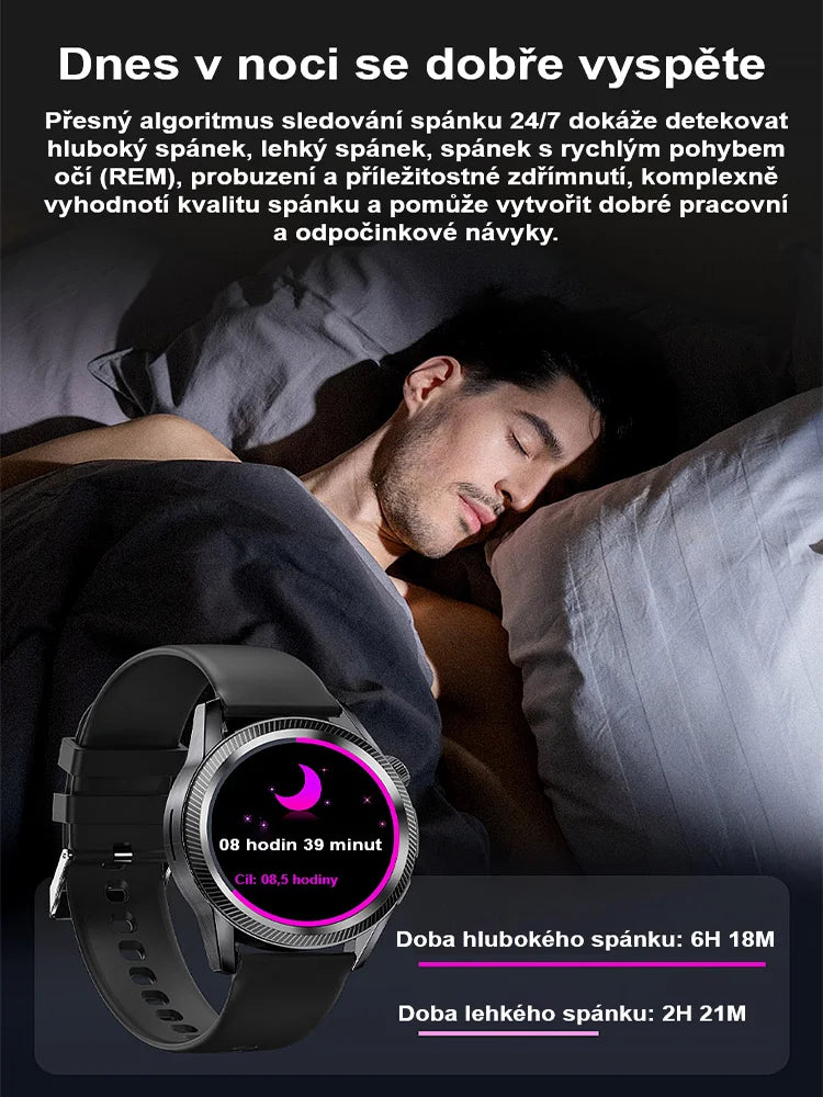 Ocelový náramek Watch6 Pro hodinky na měření hladiny cukru v krvi