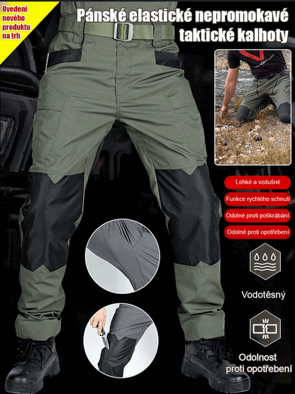 Pánské elastické voděodolné taktické kalhoty