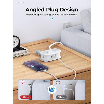 Prodlužovací kabel 7 v 1, ORICO 4 zásuvky 2 USB porty