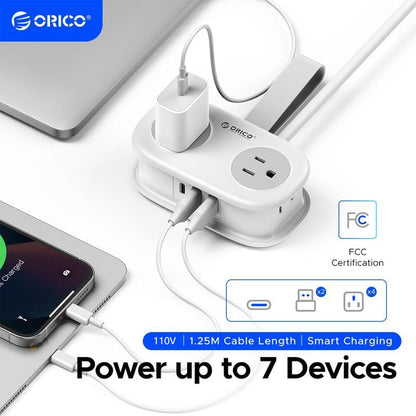 Prodlužovací kabel 7 v 1, ORICO 4 zásuvky 2 USB porty