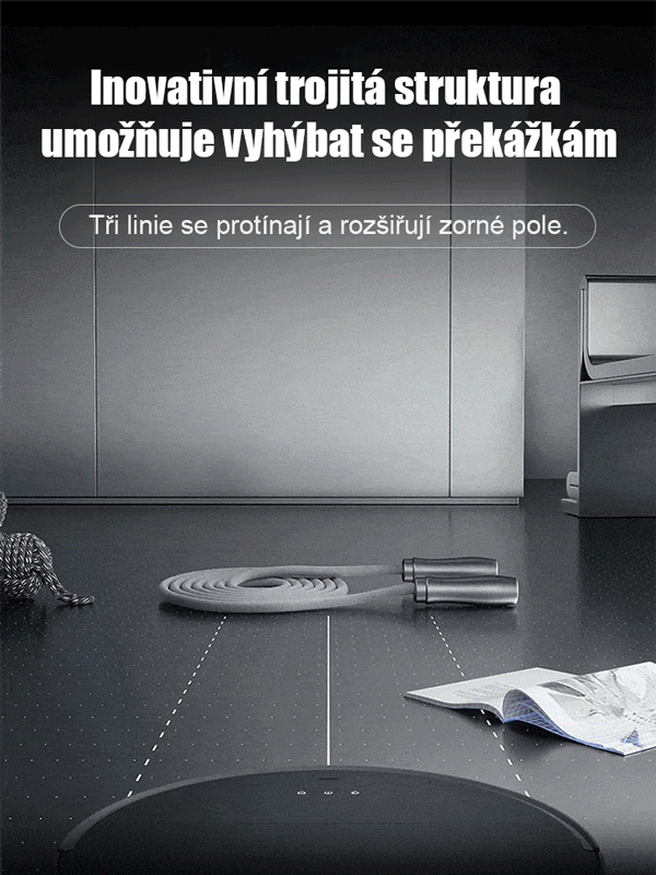Ultra tenký robotický vysavač s funkcí zametání, vysávání a mopování