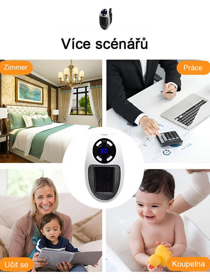 Úsporný rychlohřívací teplovzdušný ventilátor
